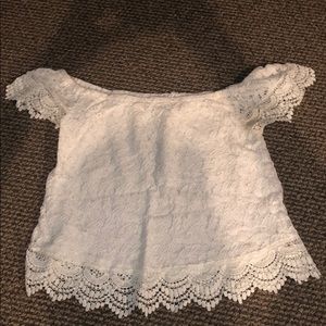 Off the shoulder lace top